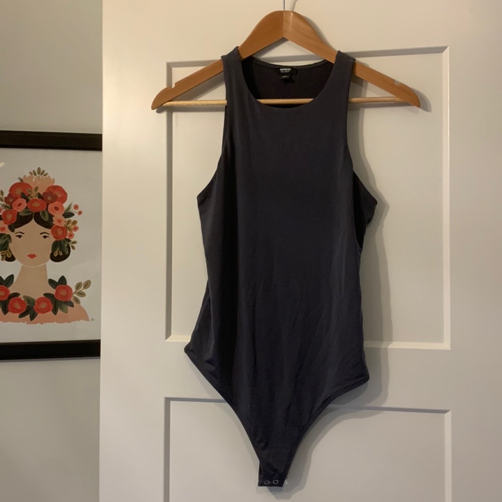 Express body contour high neck body suit